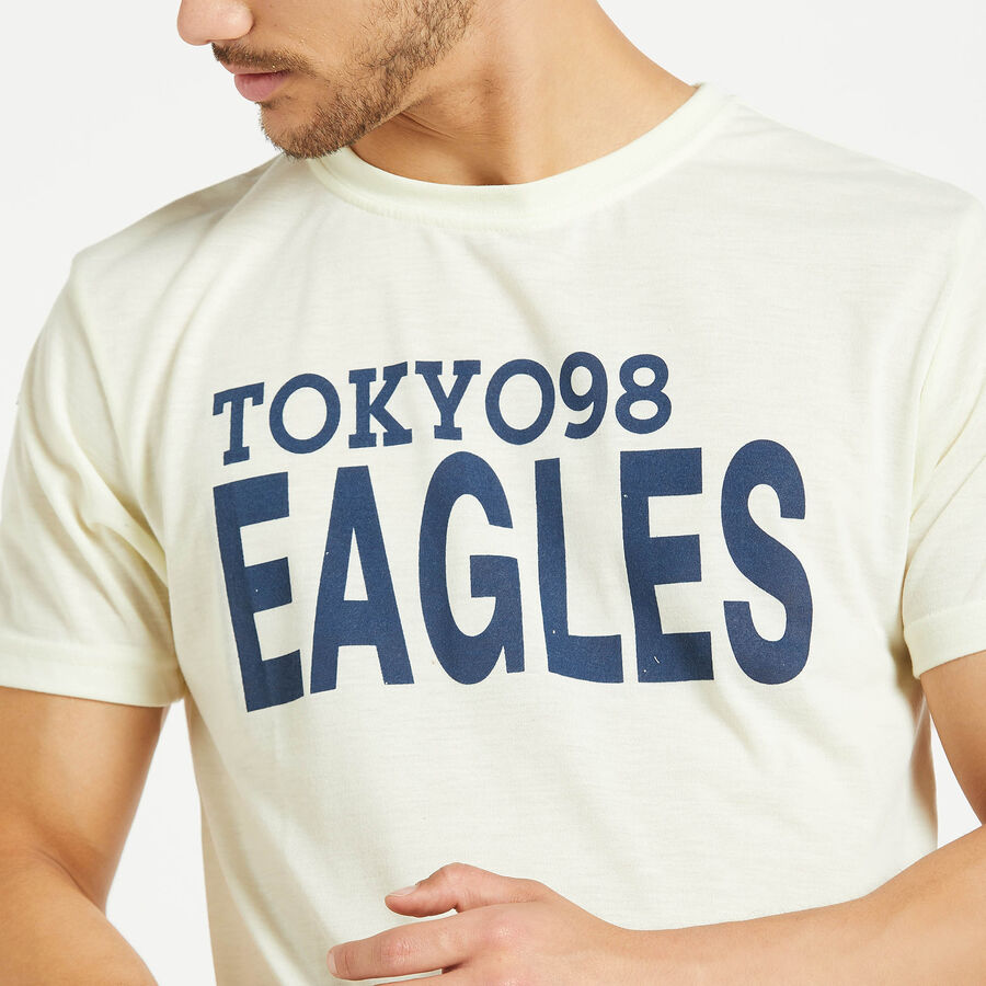 Round Neck T-Shirt, Yellow, large image number null