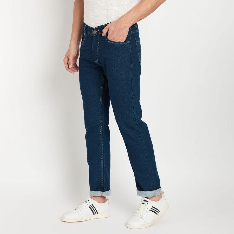 Men's Slim Fit Jeans, Dark Blue, large image number null