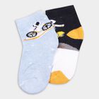Boys' Socks (Pack of 2), White, small