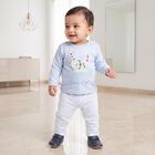 Infants' Light Blue 100% Cotton Round Neck Graphic Print Baba Suit, Light Blue, small