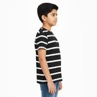 Boys' 100% Cotton Half Sleeves T-Shirt, काला, small image number null