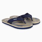Men's Beige Toe-Post Flip-Flops, गहरा पीला, small