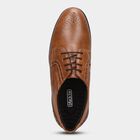 Men's Rich Chestnut Brown Lace-Up Formal Shoes, भूरा, small
