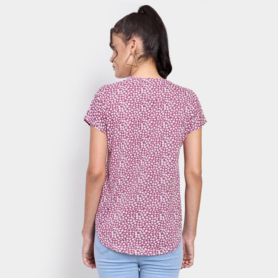 Ladies' Round Neck T-Shirt , बैंगनी, large image number null