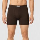 Men's Brown Regular Fit Solid Trunks, Brown, small