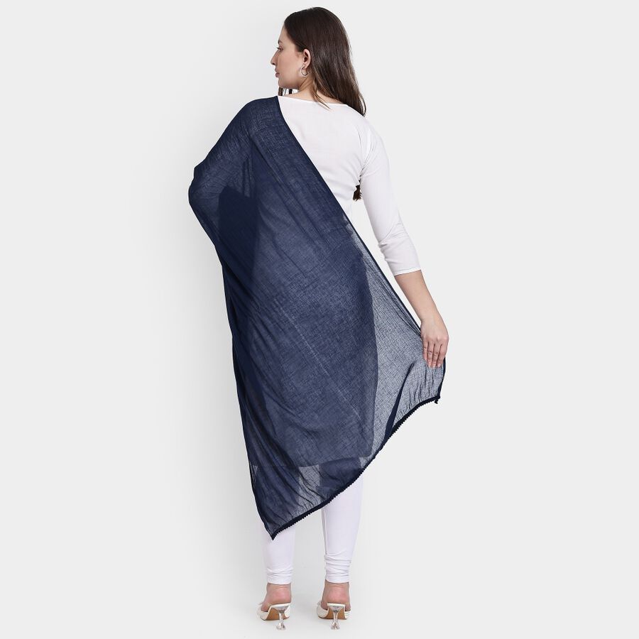 Ladies' Dupatta, Dark Blue, large image number null