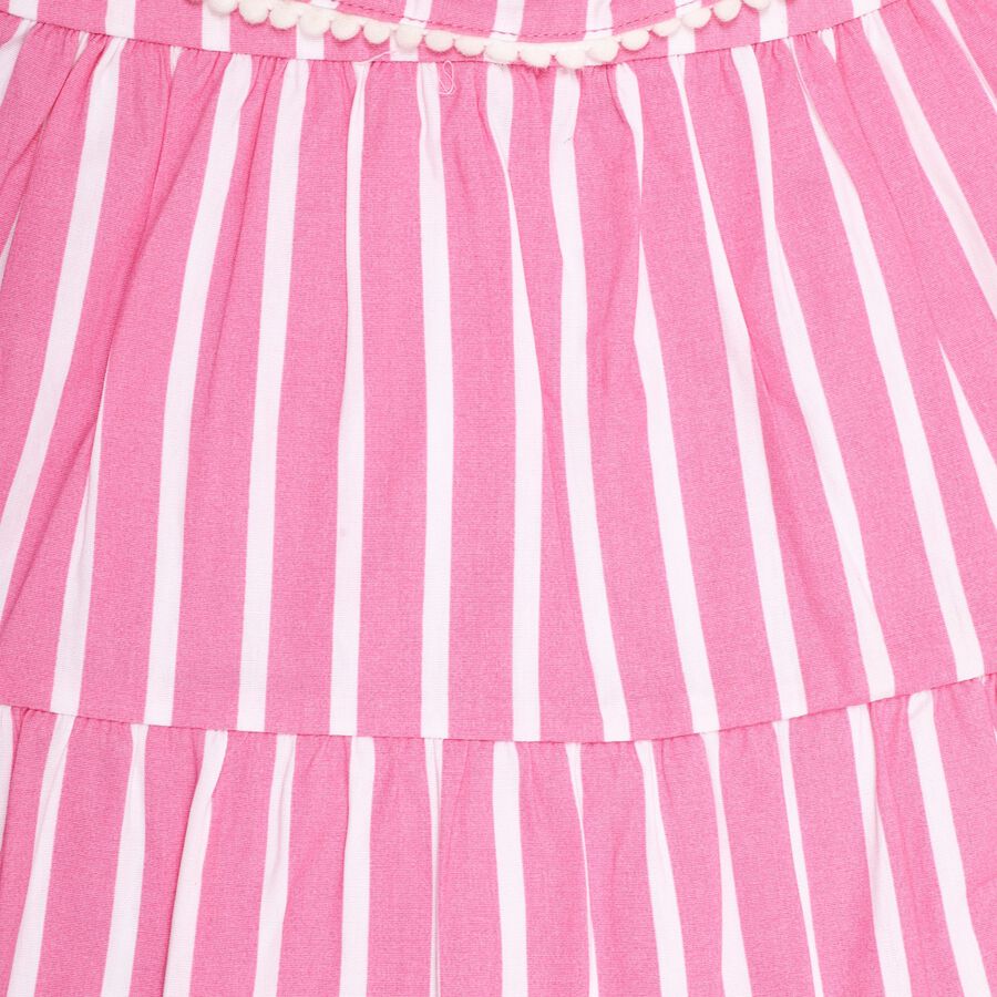 Infant Girl's Cotton Frock, Pink, large image number null