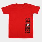 Boys' Half Sleeves T-Shirt, लाल, small