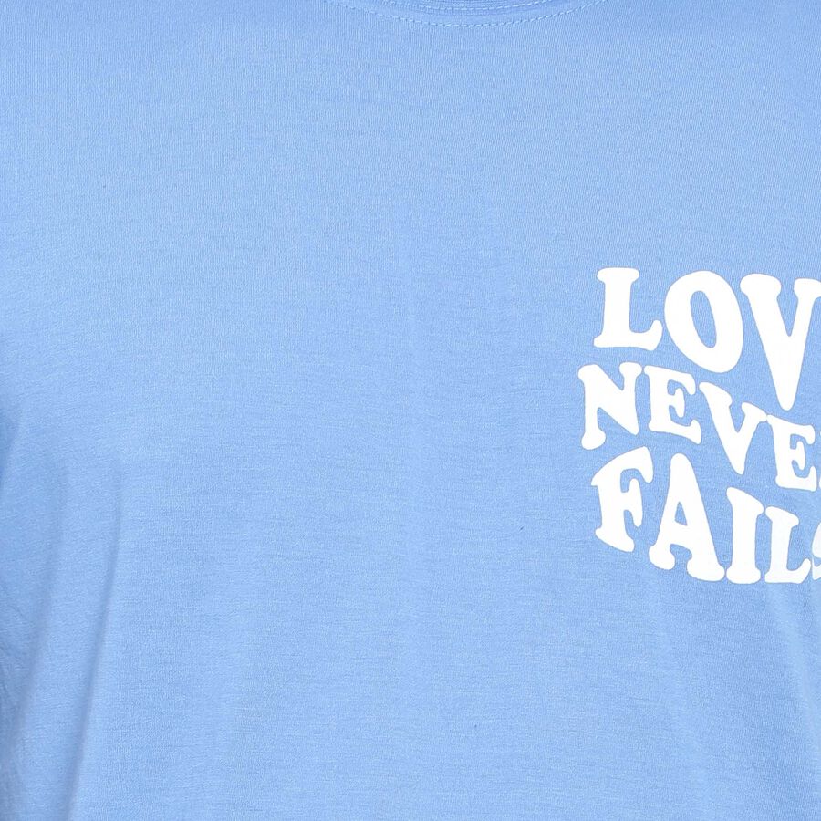 Round Neck T-Shirt, Light Blue, large image number null