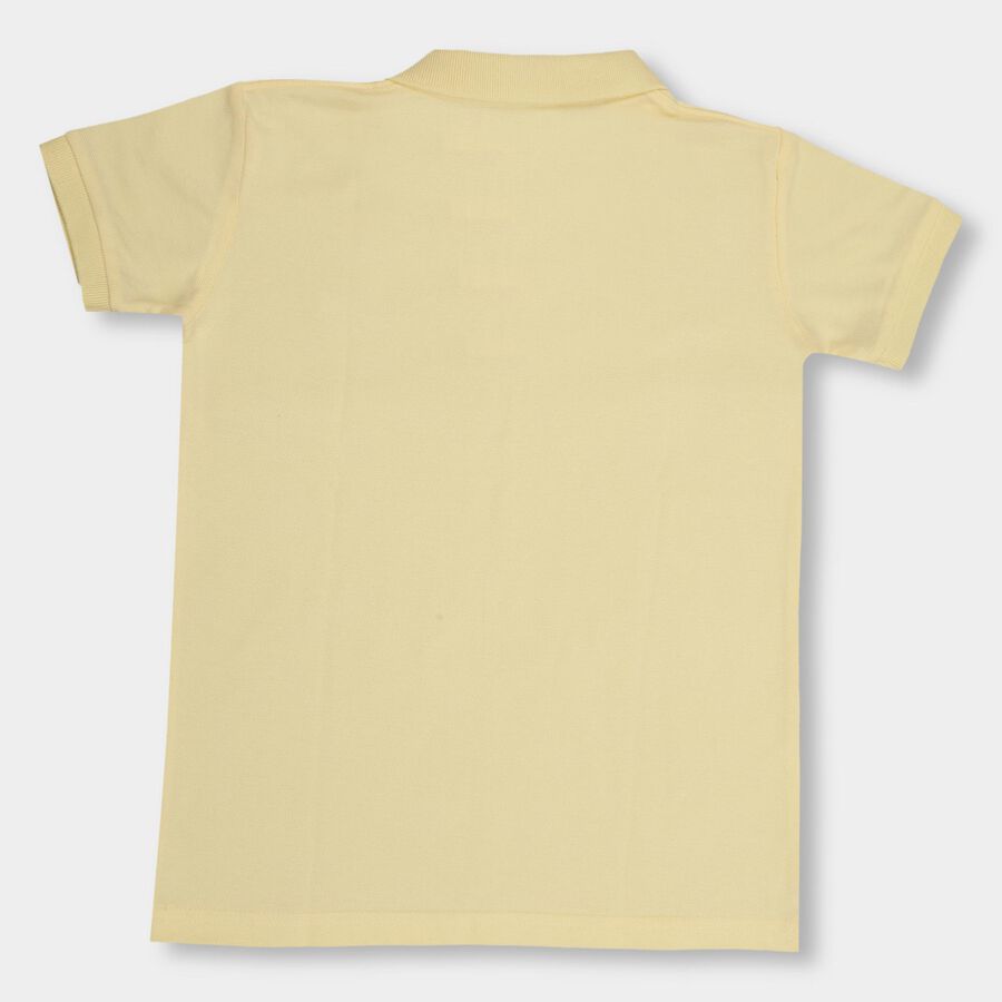 Boys' Half Sleeves T-Shirt, Yellow, large image number null