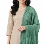 Women's Green Solid Dupatta, Light Green, small