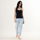 Women's Light Sky Blue Dragonfly Printed Cotton Pyjama, हल्का नीला, small image number null