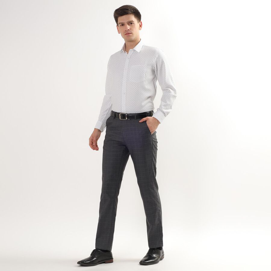 Men's White Regular Collar Formal Shirt, White, large image number null