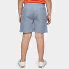 Boys' Light Blue Cotton Elastic Waist Bermuda Shorts, Light Blue, small