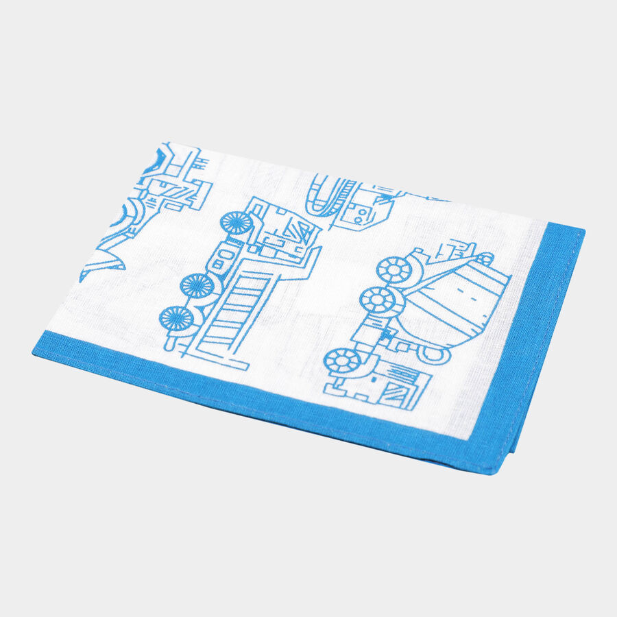 Boys Cotton Handkerchief, White, large image number null
