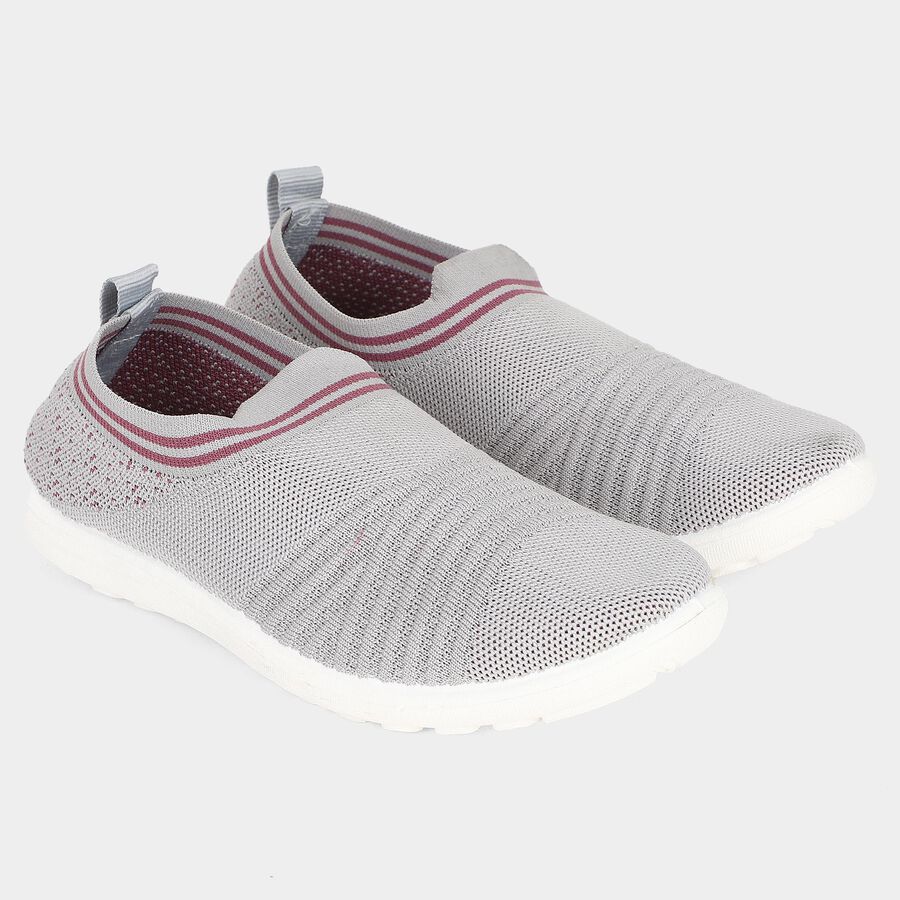 Women's Grey Slip-On Casual Shoes, Grey, large