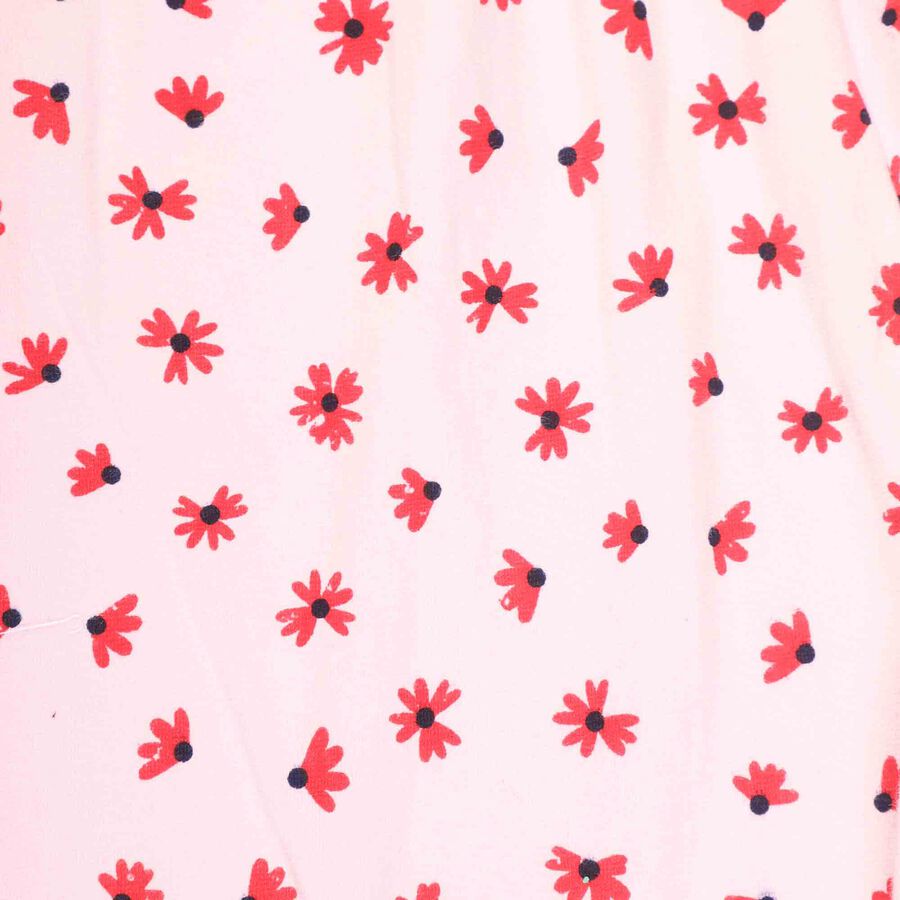 Girls Printed Ankle Length Leggings, Pink, large image number null