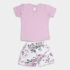 Infant Girls' 100% Cotton Short Set, Lilac, small image number null