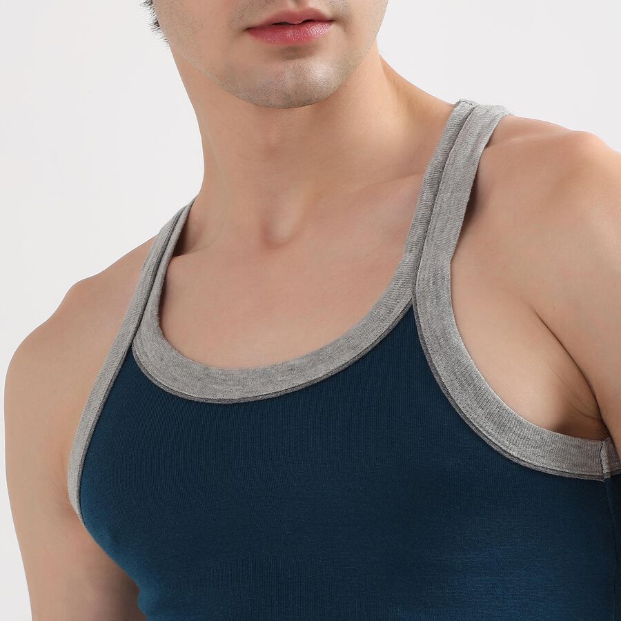 Men's 100% Cotton Gym T-Shirt, Teal Blue, large image number null