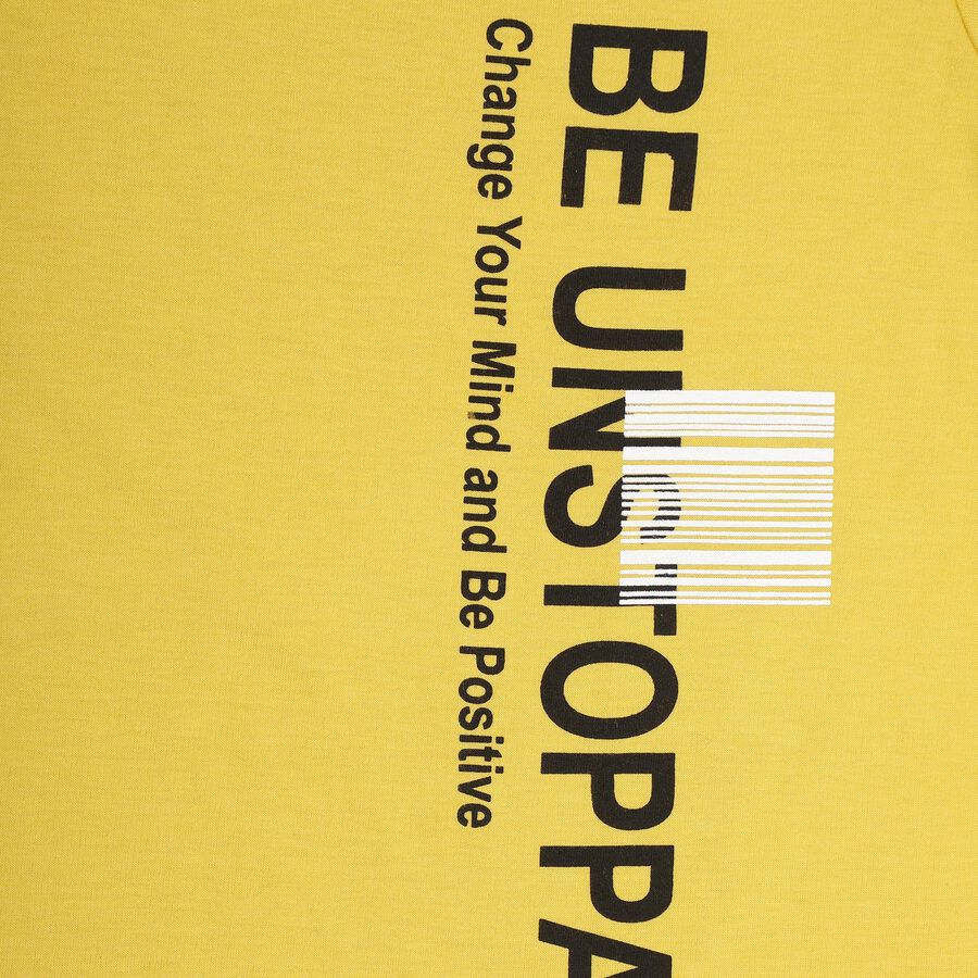 Boys' Half Sleeves T-Shirt, Mustard, large image number null