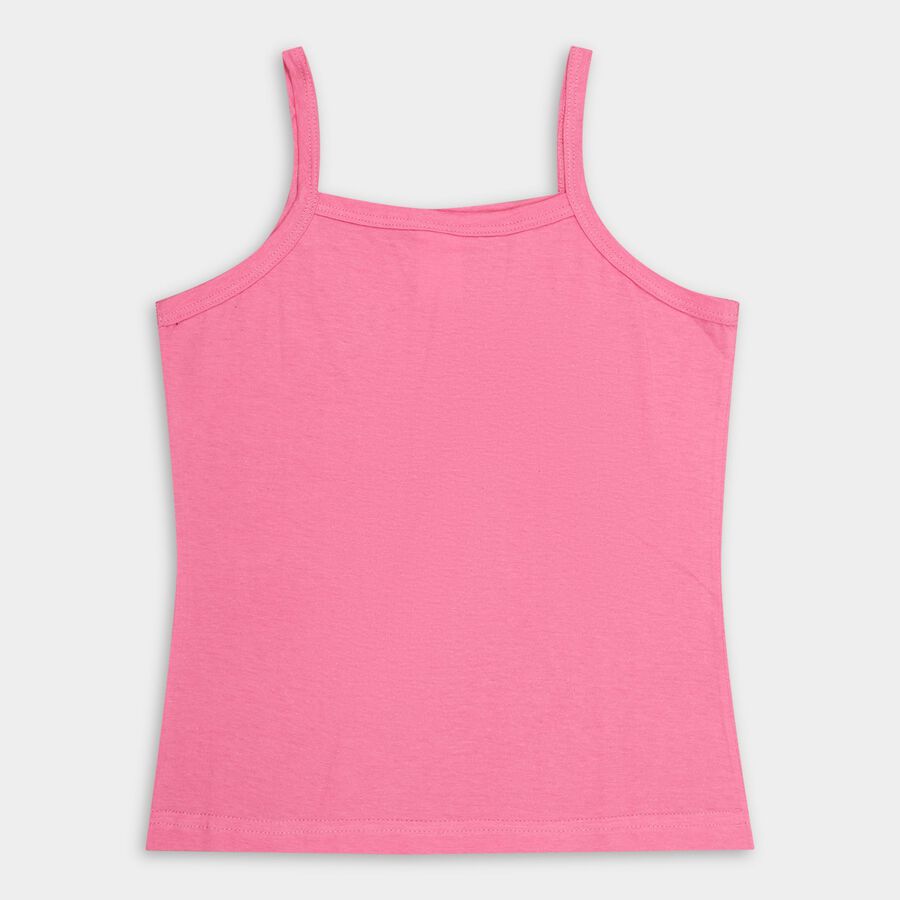 Girls' 100% Cotton Vest (Pack of 2), Pink, large image number null