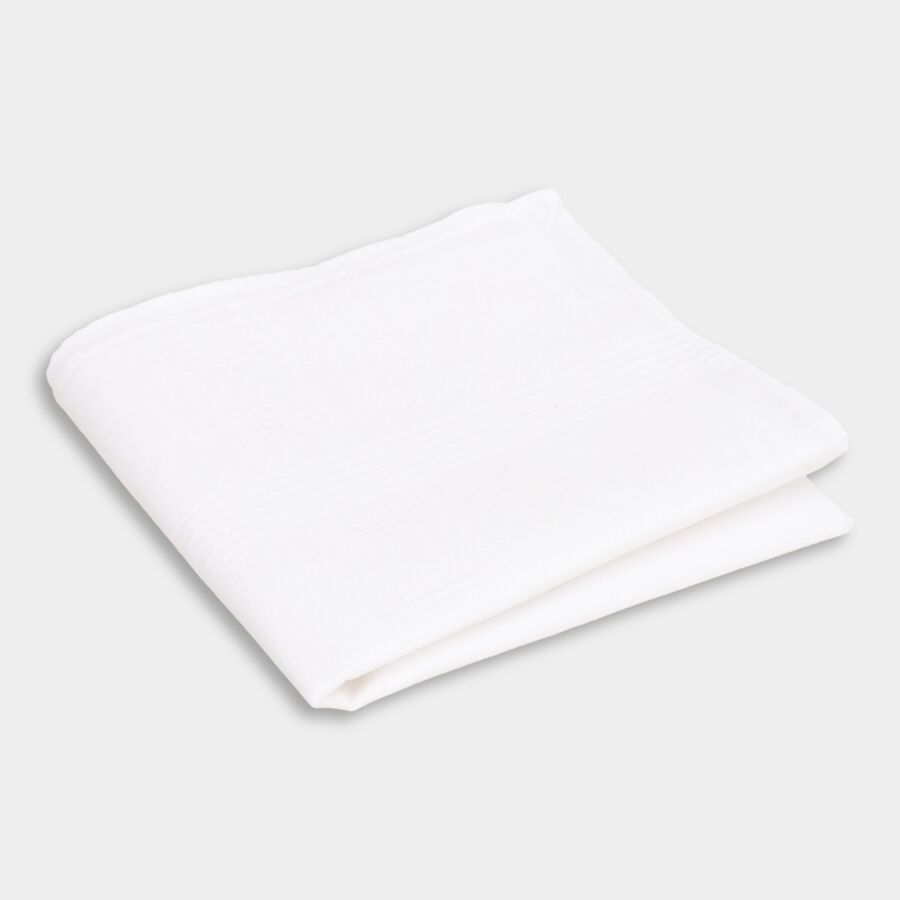 Men's Cotton Hanky, White, large