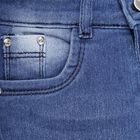 Girls Buttoned Regular Fit Jeans, Dark Blue, small image number null