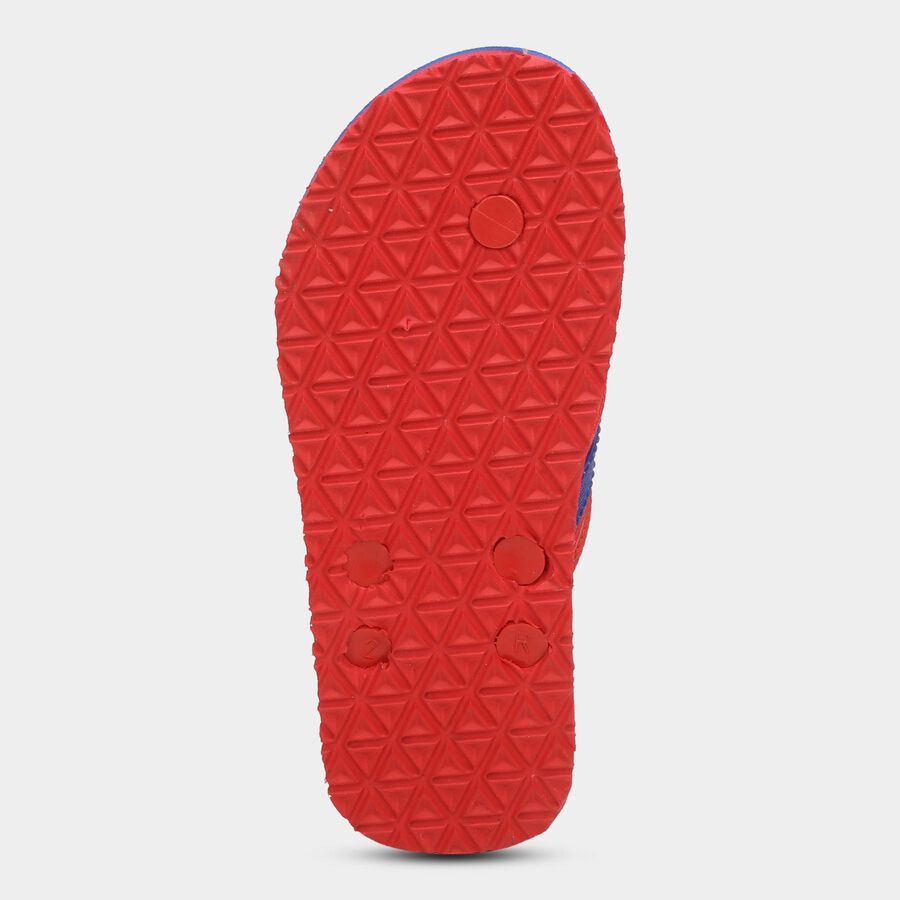 Kids Bright Scarlet Red and Royal Blue Thong Slippers, Blue, large image number null