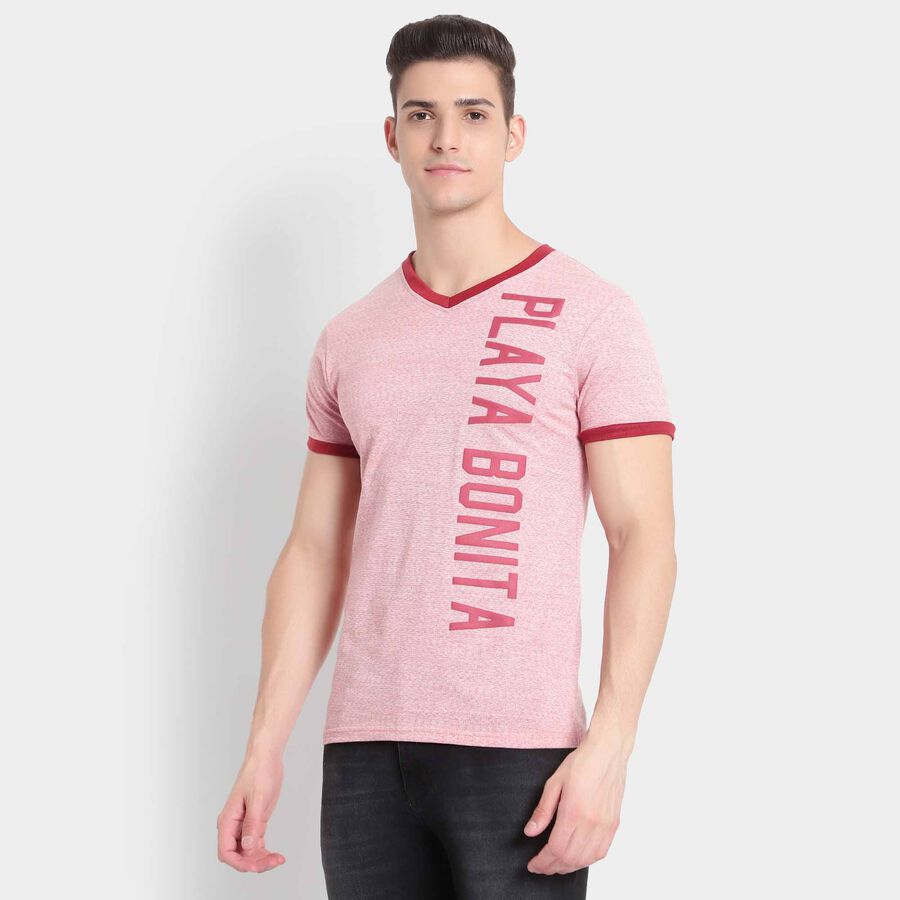 V Neck T-Shirt, Maroon, large image number null