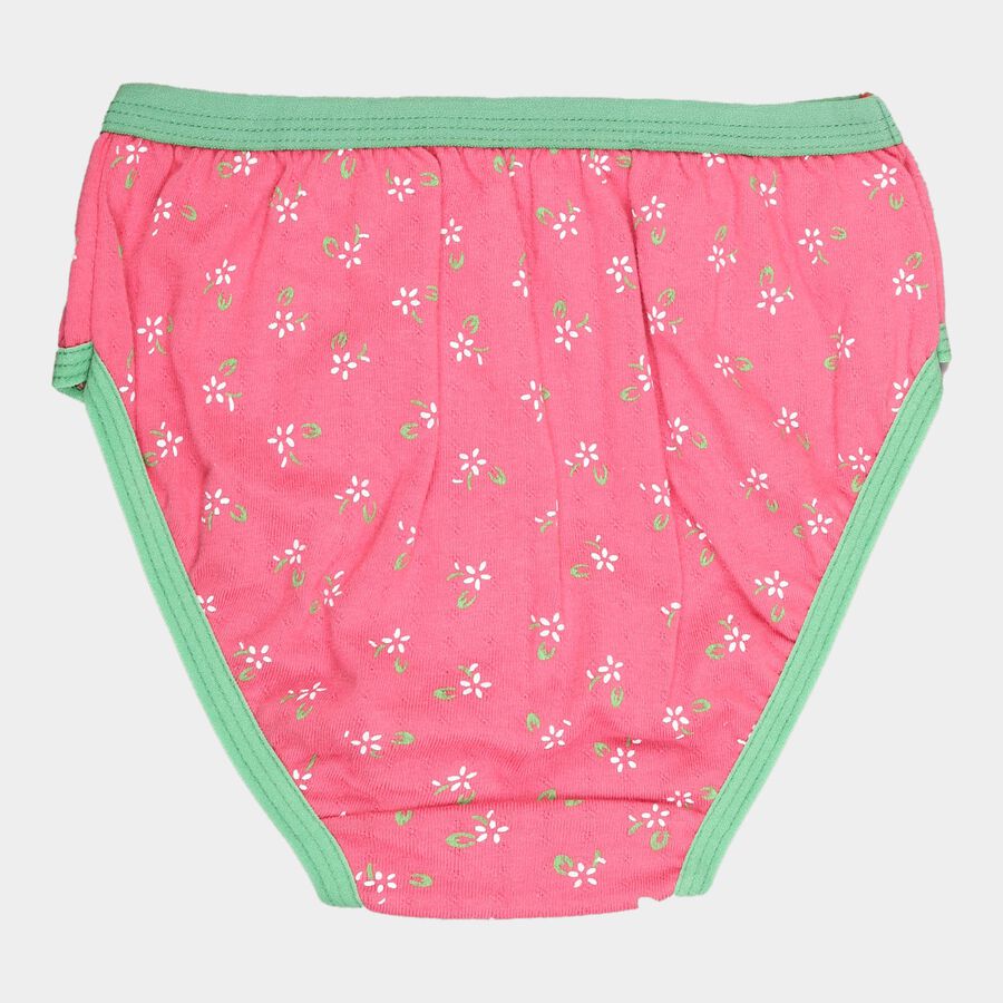 Girls Cotton Printed Panty, Light Green, large image number null