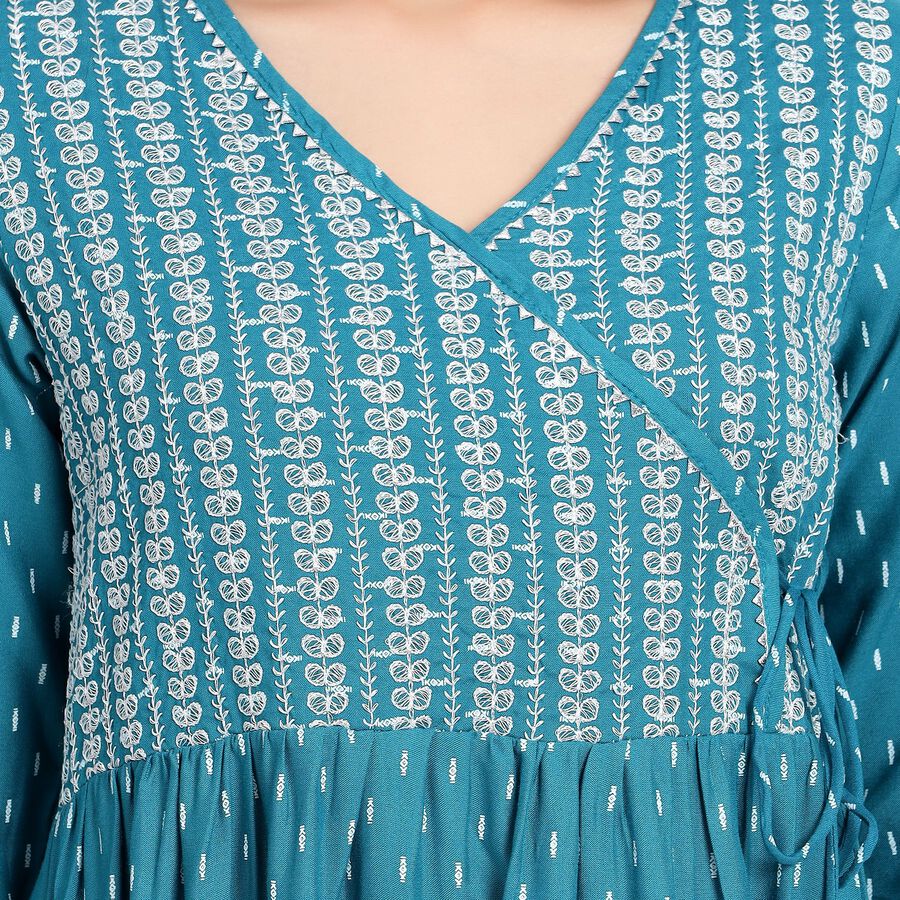 Ladies' Kurta Pyjama Set, Mid Blue, large image number null