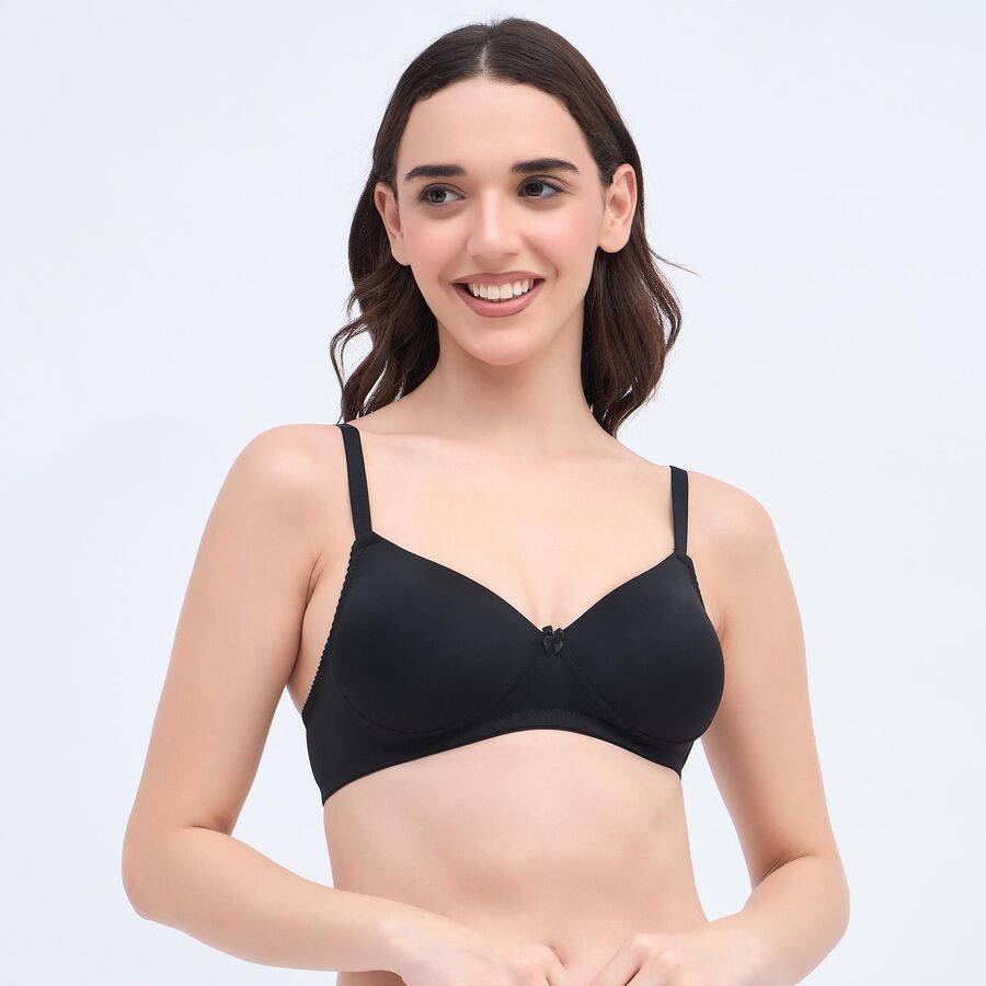 Women's Black Wire-Free Everyday Bra, Black, large image number null