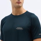Men's Dark Teal Crew Neck Athleisure T-Shirt, Teal Blue, small