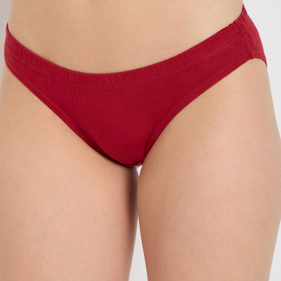 Ladies' Cotton Panty, Maroon, large