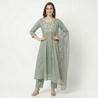 Women's Light Blue Ethnic Set, हल्का नीला, small