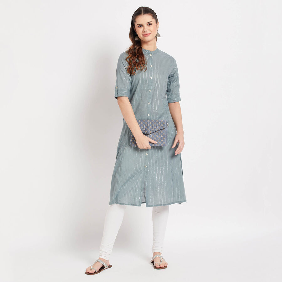 Cotton Solid Kurta, Dark Grey, large image number null