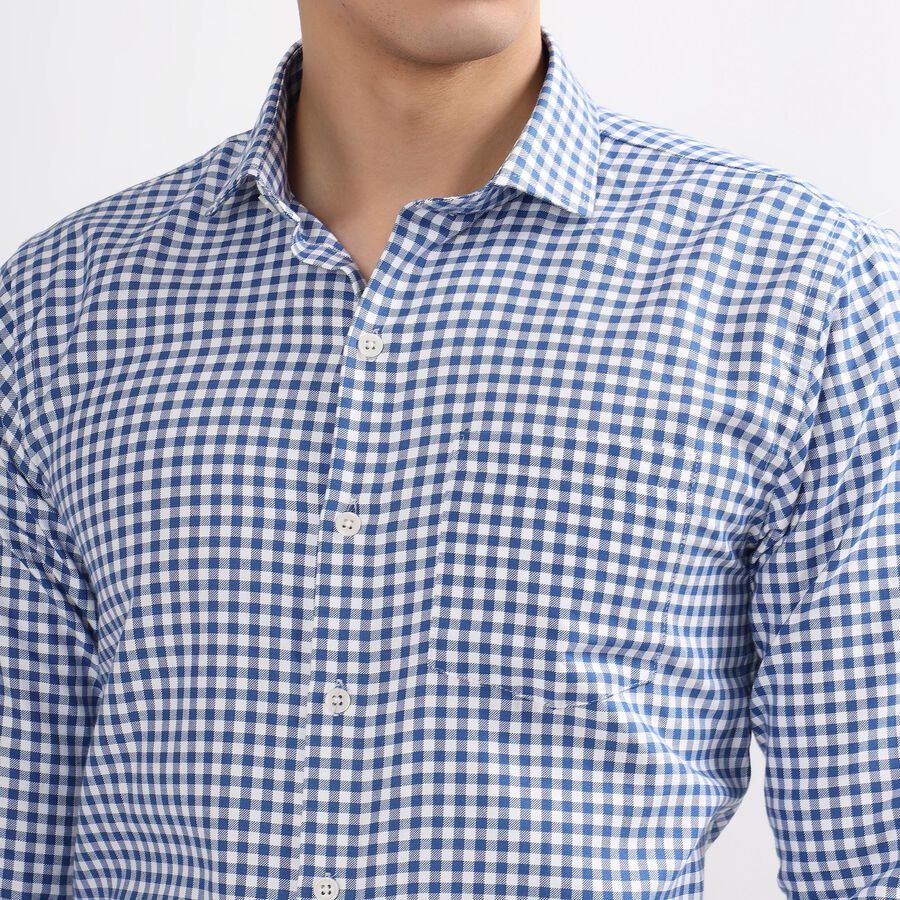 Men's Cut Away Collar Formal Shirt , Mid Blue, large image number null