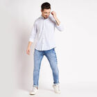 Cotton Printed Casual Shirt, Light Blue, small image number null