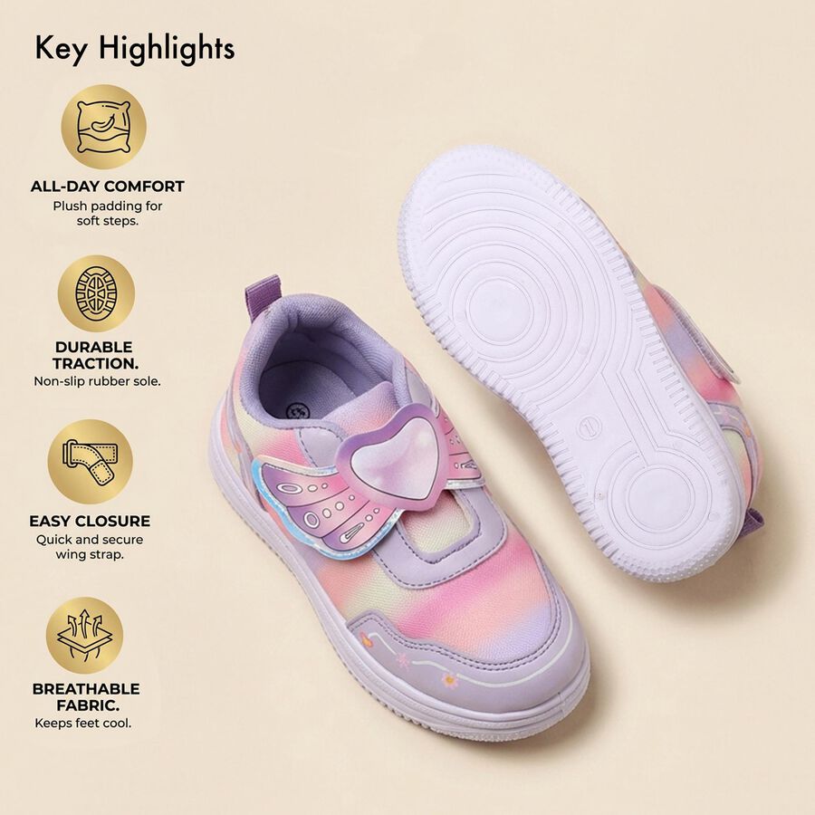 Girls' Shoes, Lilac, large image number null