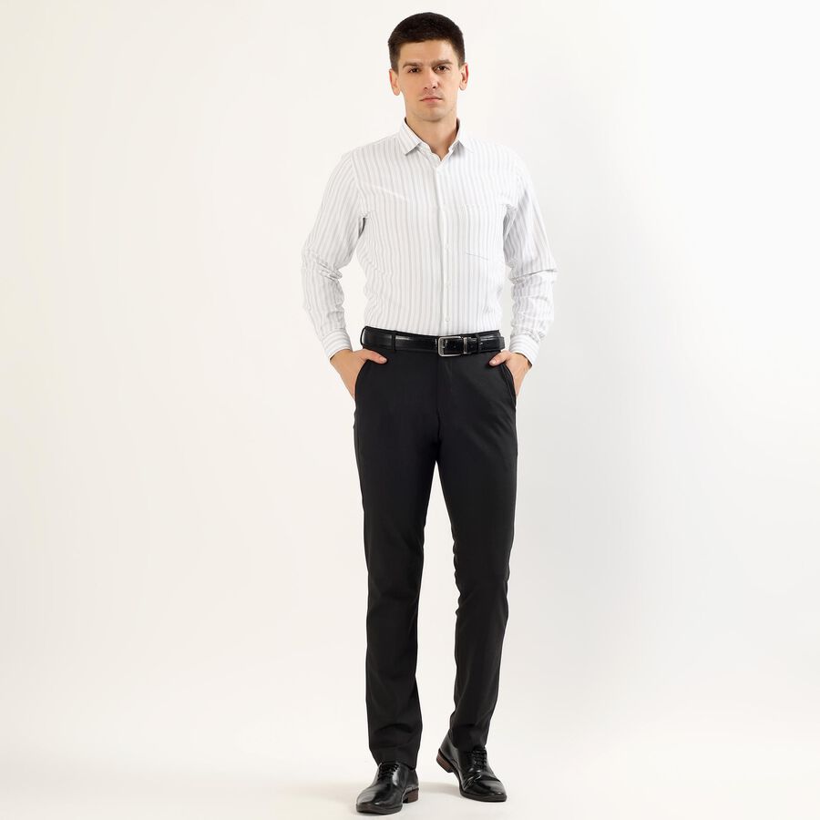 Men's Light Grey Classic Formal Shirt, Light Grey, large