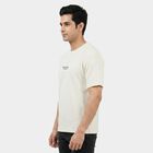Men's White Round Neck Regular T-Shirt, सफ़ेद, small