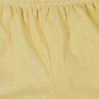 Infants Yellow and White Printed Cotton Pyjama Set, Yellow, small