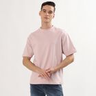 Men's Light Pink Round Neck Casual T-Shirt, Light Pink, small image number null