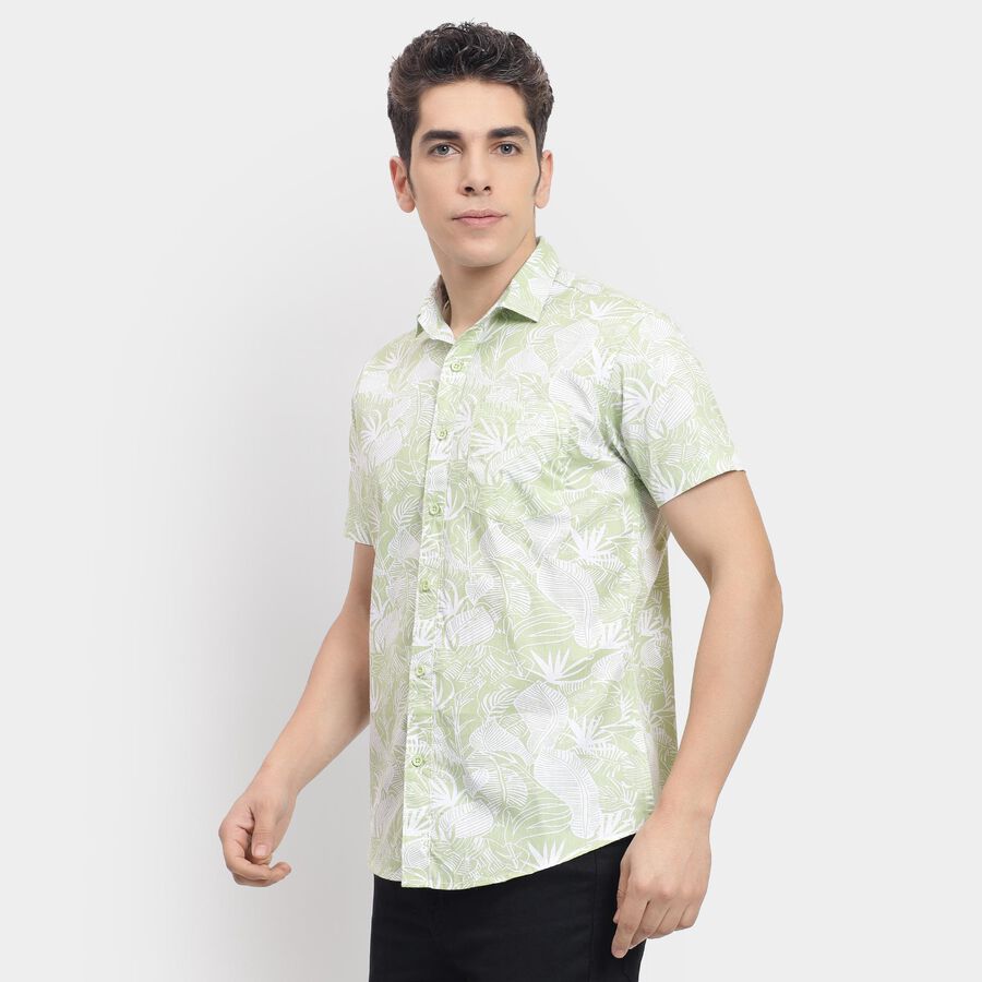 Men's 100% Cotton Casual Shirt , Light Green, large image number null