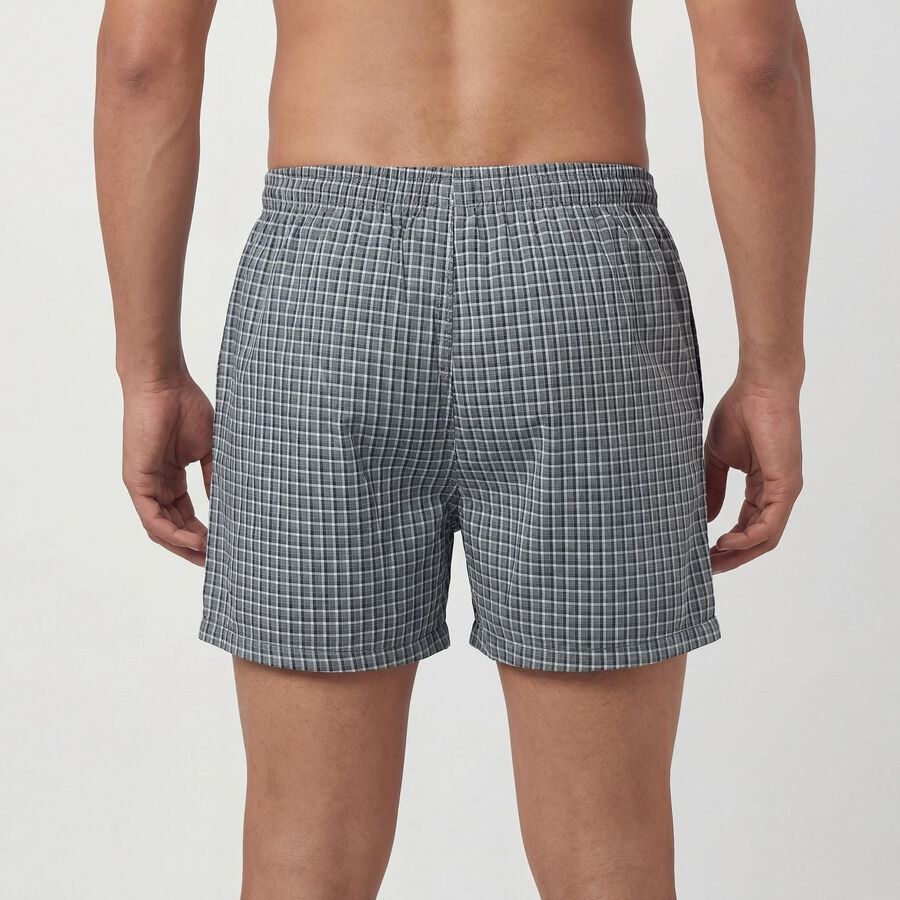 Men's Dark Grey Regular Fit Solid Boxers, Dark Grey, large