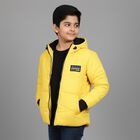 Boys' Bright Yellow Hooded Quilted Jacket, Yellow, small image number null