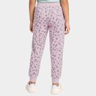 Girls' Lilac Regular Fit Floral Printed Pyjama, Lilac, small