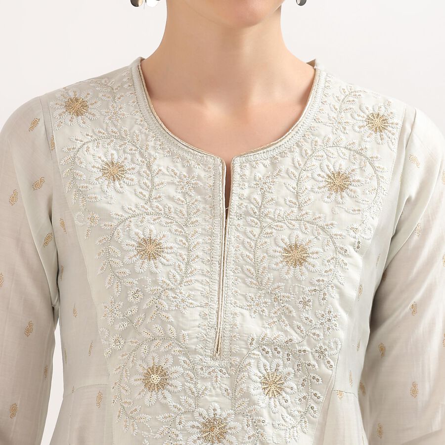 Ladies' Kurta, हल्का ग्रे, large image number null
