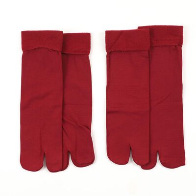 Women's Deep Crimson Regular Fit Finger Socks