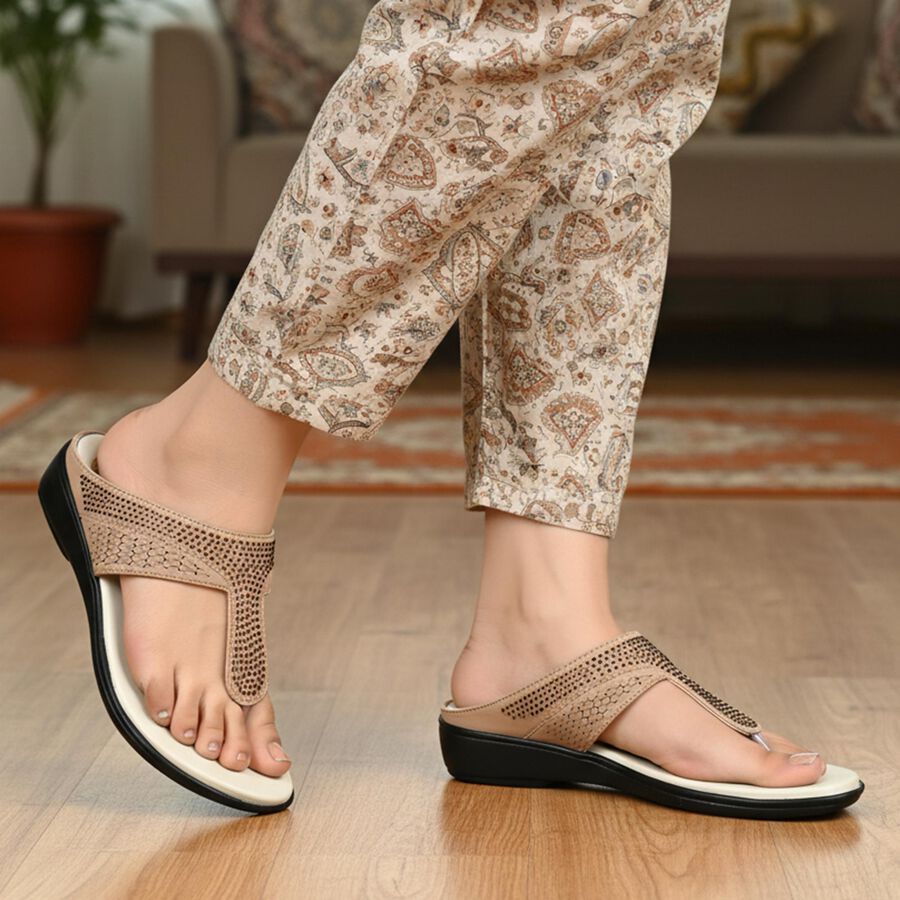 Ladies' Sandal, गहरा पीला, large